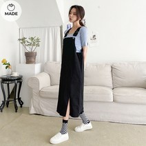 토마토팩토리 여성용 옆트임 이지 와이드 멜빵 원피스(3color)