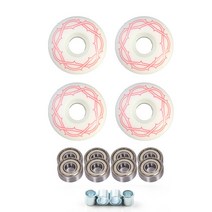 스케이트 보드 슬라이드보드 롱보드 휠 52mm 92A 로드 프로 액션 모션 4 개 ABEC 11 실버 씰 베어링 스페이서 8 포함, [20] D