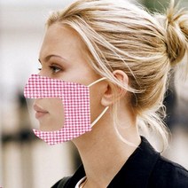 BUyuS입모양마스크 페이스쉴드 강의용마스크 투명마스크 선생님마스크 위생투명마스크 수화마스크 면마스크굿딜 브이숍, 검정