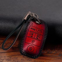 기아 올 뉴 카니발 키집 레터링 스마트키 케이스 키링 키 홀더 키 지갑 (사진참조) 올뉴카니발 더뉴카니발 사은품 다용도 후크 증정, 레드