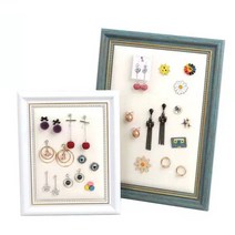 액자형 귀걸이 진열대 거치대 전시용 매장용 진열판, 화이트 프레임(S)