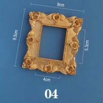 빈티지소품 원룸꾸미기 빈티지인테리어소품 골드 사진 프레임 사진 배경 유럽 스타일의 보석 네일 아트 사진 배경 장식 액세서리, 04