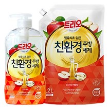 트리오 발효식초 담은 친환경주방세제(용기680ml + 리필1.2L)