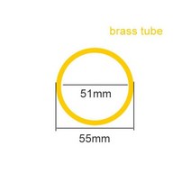 황동 파이프 모세관 중공 로드 H62 튜브 외경 55mm 내경 51mm 52mm 53mm, OD55 ID51, 500mm