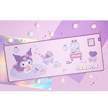 로이체 산리오 데스크 키보드 마우스 장패드 쿠로미, 1개