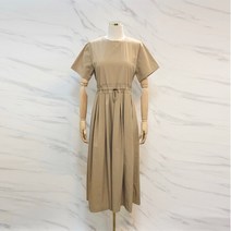 여름 긴팔 반팔 뒷지퍼 포인트 셔링 주름원피스 임산부 하객룩
