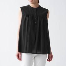 무인양품 MUJI 여성 워싱 슬리브리스 블라우스 BCA07A1S