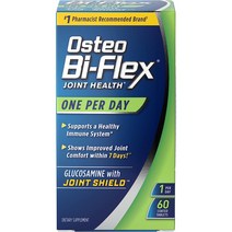 Osteo Bi-flex 오스테오 바이플렉스 조인트 헬스 원 퍼 데이 글루코사민 비타민D 보스웰리아 60개입 1개월분, 1개, 60정
