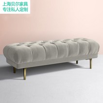 북유럽 벨벳 베드 벤치 침대 밑 스툴 의자 소파 거실 침실 엔틱 쇼파, D