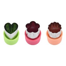 아이디어 상품 기발한 3pcs 스테인레스 스틸 야채 금형, c, 3개