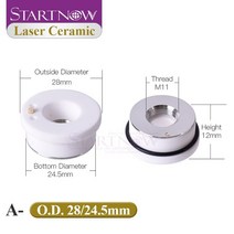 미싱기 호환용품 Startnow-파이버 레이저 세라믹 KT B2 CON 28/32mm Precitec Raytools WSX 커팅 조각 기, 04 Without Logo B-32_02 5 PCS