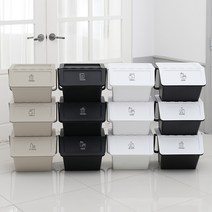모던데일 재활용 분리수거함 2P, 화이트, 2개