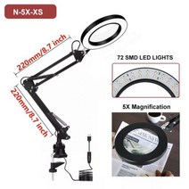 NEWACALOX 5X 조명 돋보기 USB 3 색 납땜 인두 수리 테이블 램프 스킨 케어 미용 도구 LED 확대경, 중국, N-5X-XS