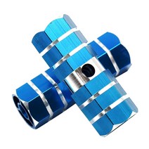 골드 육각형 알루미늄 합금 자전거 자전거 차축 페달 스턴트 발 못 1 쌍, 푸른