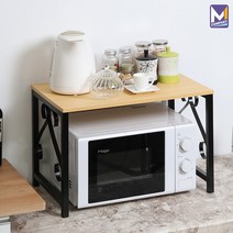 MCOMPANY 렌지대 부엌 미니 싱크대 가구 정리함 전자 레인지 주방 용품 선반 오븐 접시 밥솥 다이 식탁 정리대 철제 원목 수납장 받침대 거치대 다용도 서랍장 55*35*37
