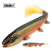 빅 베이트 루어 Spinpoler bomshad 빅 사이즈 파이크 소프트 베이트 낚시 루어 14cm 페인트 인쇄 실리콘 미, 06 Color-F_01 14cm 25g