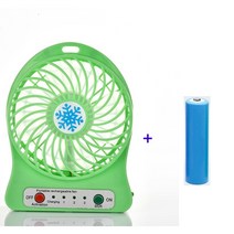 Xiaomi-휴대용 미니 팬 에어 쿨러 배터리 작동 USB 충전 데스크탑 3 모드 속도 조절, 09 green with battery
