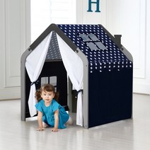 [키즈돔침대] 원목 하우스 일반형/플레이텐트/난방텐트/놀이동굴/어린이텐트, 커튼:별