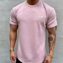 반팔 티셔츠 봄 여름 가을 운동복 코디 헬스복 남성 체육관 의류 보디 빌딩 피트니스 캐주얼 라이프 스타일 착용 스트릿패션 힙합