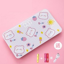 소형 미니 체중계 USB 충전식 가정용 M21, 리틀 화이트 베어, USB 충전