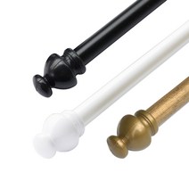 레일앤폴 15mm 바란스 커튼봉세트, 화이트