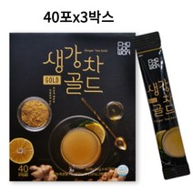 초록원 생강차 쌍화차 골드 스틱 건강차 전통차 간편스틱 40포 80포, 생강차골드 40스틱x3박스