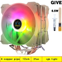 X79 2011 CPU 쿨러 4 히트 파이프 120mm 핀 PWM RGB 인텔 LGA 775 1155 1356 AMD3 AM4 냉각 팬 PC Quie, 04 2 FAN_05 3pin LAG 1200 1700