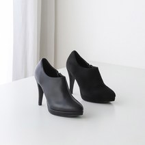 런슈즈 국내제작 뾰족코 가보시 스웨이드 가죽 부티힐 구두 10cm