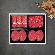 국제식품 [삼락한우] 명품 구이정육선물세트 1호 1+등급 (등+불+불+국각500g씩), 1