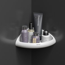 구디푸디 욕실 주방 코너선반 화장실 수납 거치대, 1개, mengni★코너선반 (화이트)