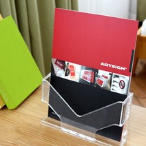 아크릴 카다로그꽂이 A4(1단/투명/236X102X275mm), 4508-파랑