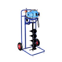 구굴기 땅파는 드릴 땅파기 모종 나무 심기 휴립기, 페달 자전거 2행정 190cc+10cm 드릴 비트