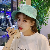 벙거지녀 봄여름 코디 캐릭터 러블리 양면 분모 여행 야외 문예 선캡