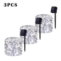 태양광 야외 정원 페어리 스트링 반짝임 크리스마스 파티오 트리 파티용, 39.3pcs-white - 22m200LED