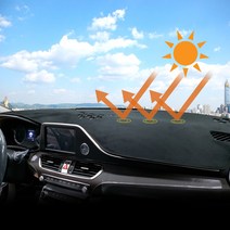 M앤C 벤츠 E클래스 E220d (17~18년) 부직포 대쉬보드 커버, 레드/센터-무/HUD-유