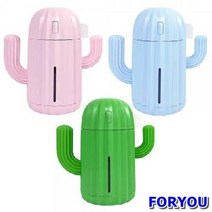 Foryou4839 선인장가습기 색상랜덤 미니 가습기 무드등 USB 무선 탁상용, 상세페이지 참조