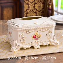 도자기 찻잔세트 심플트레이 예쁜그릇 감성소품 유럽식 크리에이티브 거실 티슈 케이스 고급 가정용 도자기 추출 케이스 빈티지 티 테이블, 옵션01