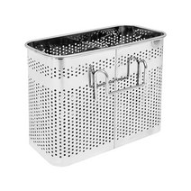 세이크린 싱크대 스텐 걸이형 다용도 수저꽂이, NT008_직사각형수저통, 1개