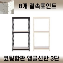 피피랙 3단 고급합판 철제선반 조립식앵글 경량랙 다용도 창고 팬트리 베란다 수납, 블랙, 1200x400x1800
