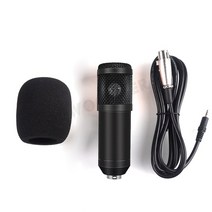 ASMR 마이크 방송용 유튜브 콘덴서 홈레코딩 녹음 먹방 스튜디오 쇼크 마운트 사운드, 검은색 마이크만