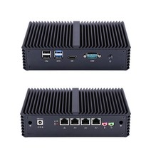 Qotom 미니 PC 4 lan 코어 i3 i5 i7 Opnsense 방화벽 팬리스 Linux 우분투 서버 컴퓨터 Q355G4, 02 Q335G4 i3-5005U, 02 2G RAM 32G SSD