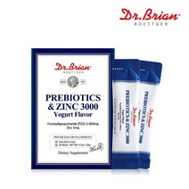 닥터브라이언 프리바이오틱스 아연 3000 30포 1개월 미국산 식약처 프락토올리고당 3000mg 치커리추출물 갈락토올리고당 자일로올리고당 장건강 유산균 임산부 직장인 학생