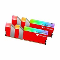 Thermaltake 터프램 DDR4 메모리 RGB 화이트 3200MHz 16GB(8GBx2) 1680만 컬러 알렉사/레이저 크로마/5V 마더보드 동기화 가능 (R022D408GX, 3600MHz_Red
