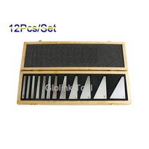 고 정밀 각도 블록 세트 1/4 30도 선반 게이지 용품 보관 케이스 12 피스, 01 은