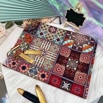 보헤미안 원피스 패턴 보헤미안 스타일 만다라 100% 면 인쇄 원단 봉제 옷 DIY 인형 드레스 수제 패치 워