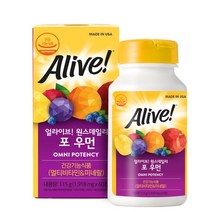 얼라이브 원스데일리 포 우먼 멀티 비타민, 60정, 60개