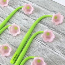 하니 새싹펜 콩나물펜 실리콘 젤 볼펜 홍보 판촉 펜 팬시문구, 은방울(색상랜덤)