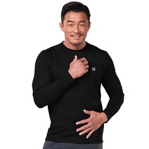 Kormont 약기모 와펜 도톰한 라운드넥 긴팔 티셔츠 기능성 KR-MR106