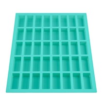 비누만들기 비누키트40 캐비티 직사각형 비누 바 몰드 실리콘 DIY 홈 만들기 작은, 한개옵션0