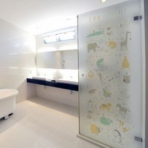 [천삼백케이] [꾸밈] cm385m-무점착유리시트동물원알파, 단품